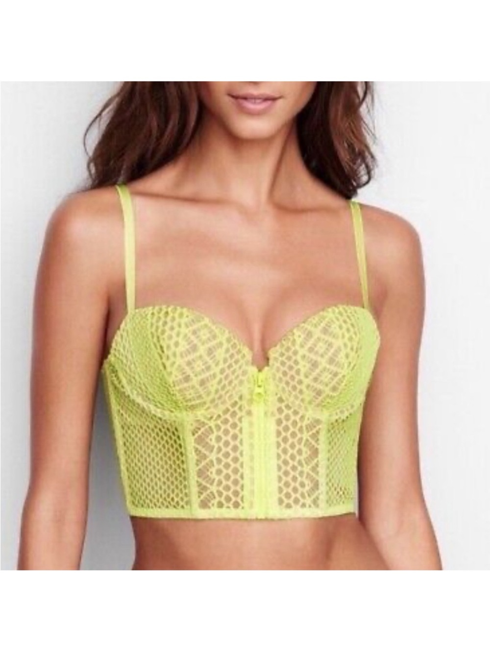 Victoria’s Secret Corset 32b yellow corset neon corset green corset